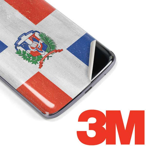 Dominican Republic Flag Distressed Moto E5 Plus Skin