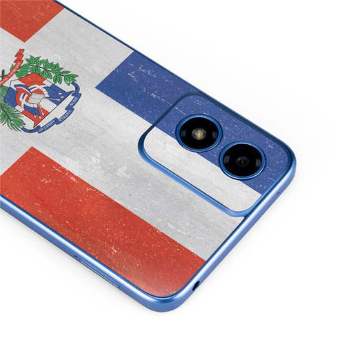 Dominican Republic Flag Distressed Moto G Play 4G (2024) Skin