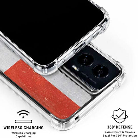 Dominican Republic Flag Distressed Moto G Power 5G (2024) Clear Case