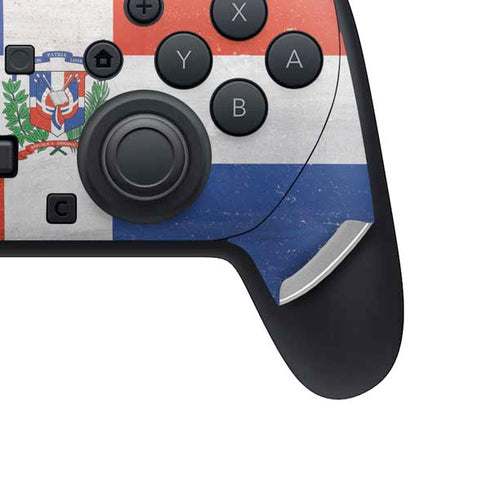 Dominican Republic Flag Distressed Nintendo Switch 2 (2025) Pro Controller Skin