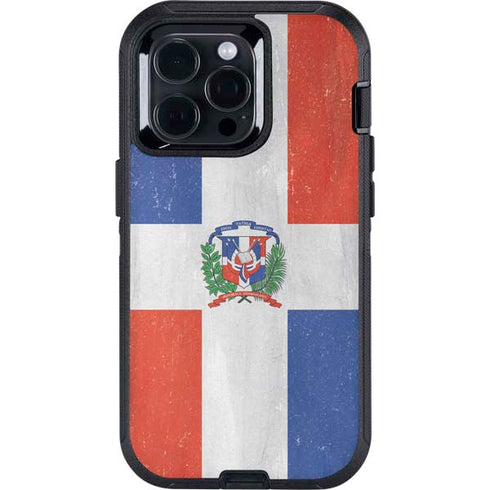 Dominican Republic Flag Distressed Otterbox Defender iPhone Skin
