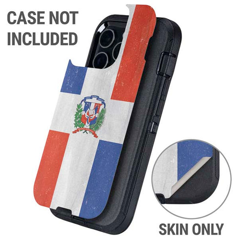 Dominican Republic Flag Distressed Otterbox Defender iPhone Skin