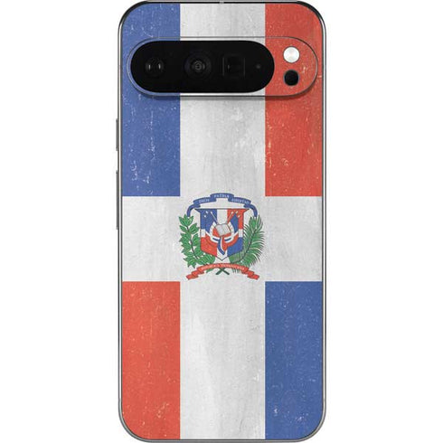 Dominican Republic Flag Distressed Pixel 9 Pro XL Skin