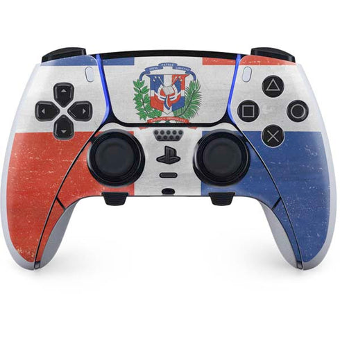 Dominican Republic Flag Distressed PlayStation PS5 Skins