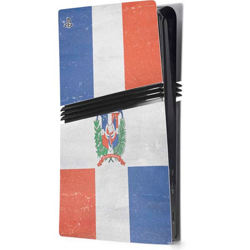 Dominican Republic Flag Distressed PlayStation PS5 Skins