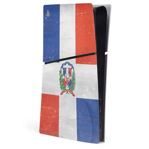 Dominican Republic Flag Distressed PlayStation PS5 Skins