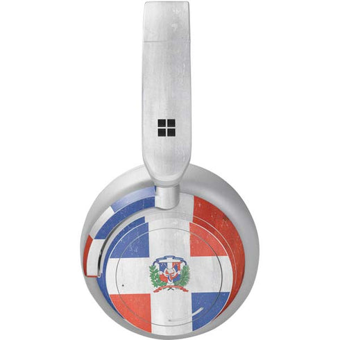 Dominican Republic Flag Distressed Surface Headphones Skin