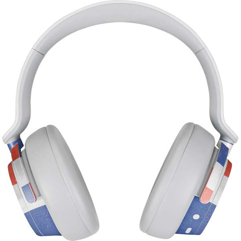 Dominican Republic Flag Distressed Surface Headphones Skin