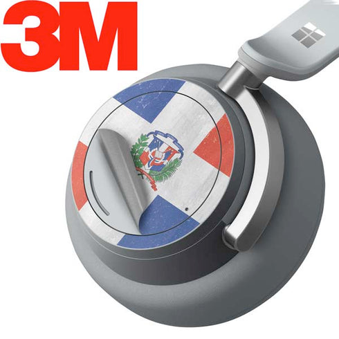 Dominican Republic Flag Distressed Surface Headphones Skin
