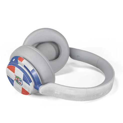 Dominican Republic Flag Distressed Surface Headphones Skin