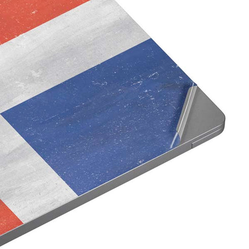 Dominican Republic Flag Distressed Laptop Skins