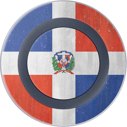Dominican Republic Flag Distressed Wireless Charger Skin