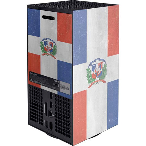 Dominican Republic Flag Distressed XBox Series X Digital Edition Console Skin