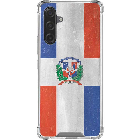 Dominican Republic Flag Faded Galaxy A17 Clear Case