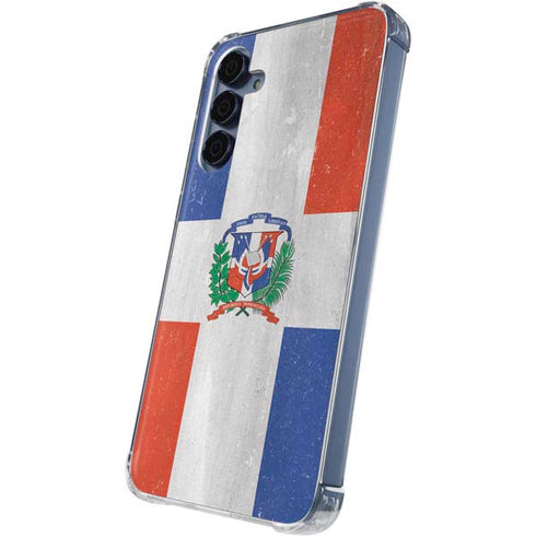 Dominican Republic Flag Faded Galaxy A35 5G Clear Case