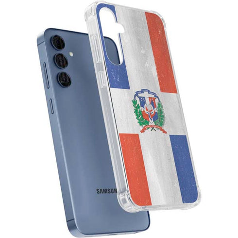 Dominican Republic Flag Faded Galaxy A35 5G Clear Case