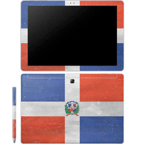 Dominican Republic Flag Faded Galaxy Book 12in Skin