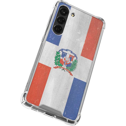 Dominican Republic Flag Faded Galaxy S24 FE Clear Case