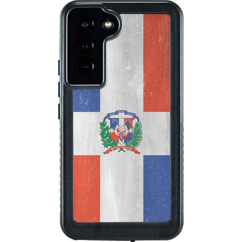 Dominican Republic Flag Faded Galaxy S24 Plus Waterproof Case