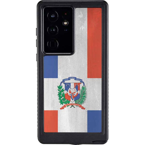 Dominican Republic Flag Faded Galaxy S24 Ultra Waterproof Case