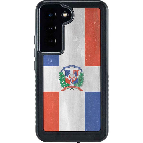 Dominican Republic Flag Faded Galaxy S24 Waterproof Case