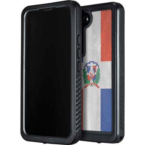 Dominican Republic Flag Faded Galaxy S24 Waterproof Case