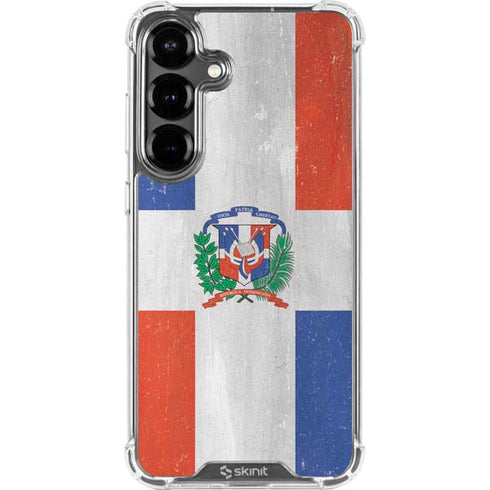 Dominican Republic Flag Faded Galaxy S26 Clear Case