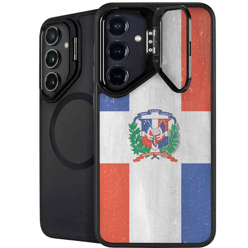 Dominican Republic Flag Faded Galaxy S26 Plus Kickstand Case