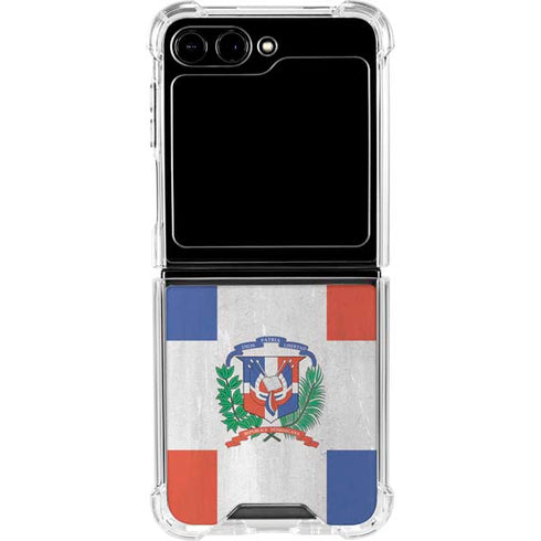 Dominican Republic Flag Faded Galaxy Z Flip6 Clear Case
