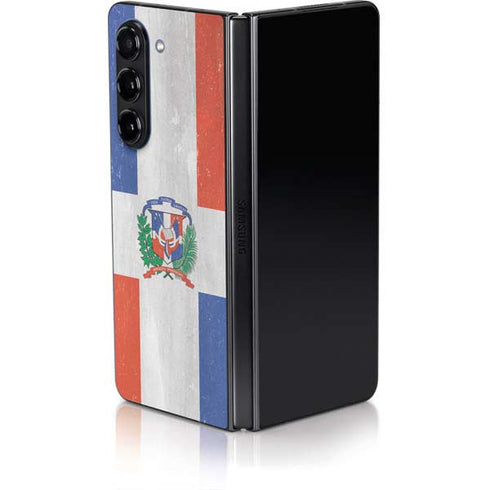 Dominican Republic Flag Faded Galaxy Z Fold5 5G Skin