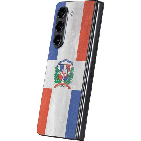 Dominican Republic Flag Faded Galaxy Z Fold5 5G Skin