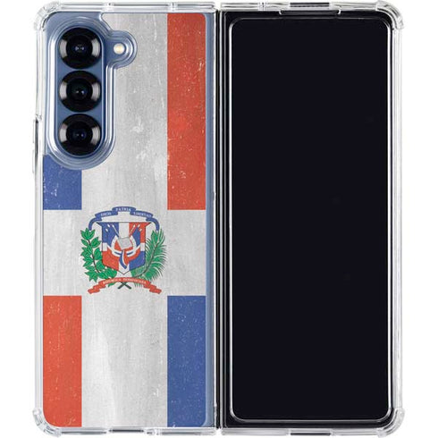 Dominican Republic Flag Faded Galaxy Z Fold6 Clear Case
