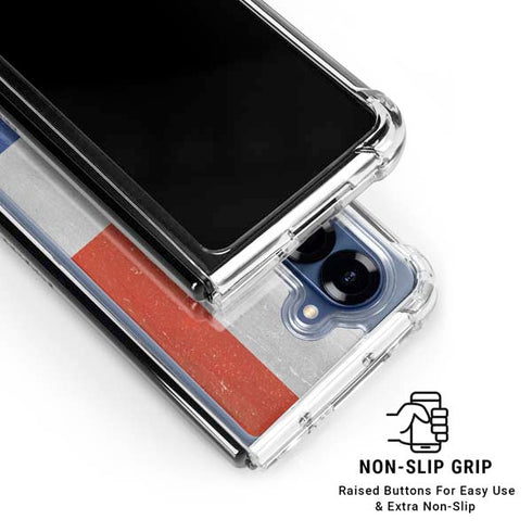 Dominican Republic Flag Faded Galaxy Z Fold6 Clear Case