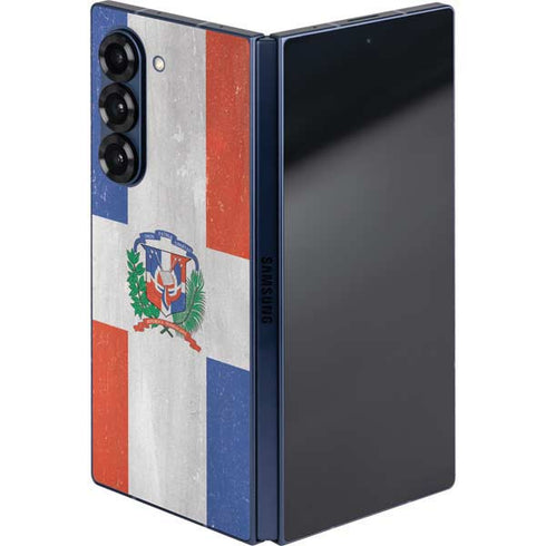 Dominican Republic Flag Faded Galaxy Z Fold6 Skin
