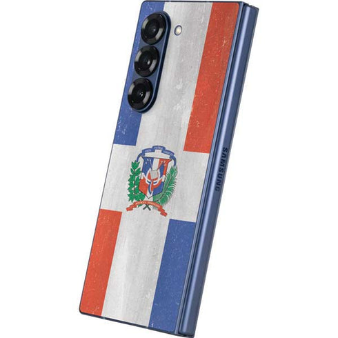 Dominican Republic Flag Faded Galaxy Z Fold6 Skin