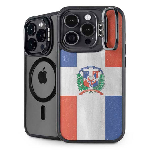 Dominican Republic Flag Faded iPhone 13 Pro Kickstand Case
