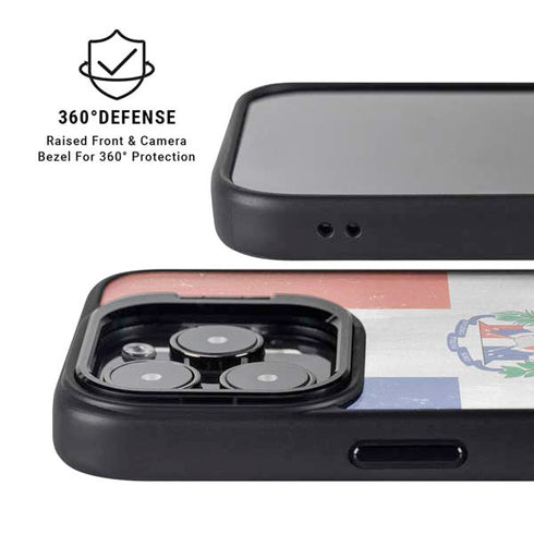 Dominican Republic Flag Faded iPhone 13 Pro Kickstand Case