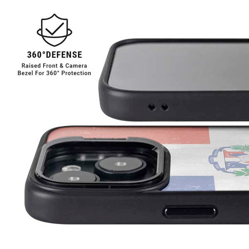 Dominican Republic Flag Faded iPhone 14 Kickstand Case