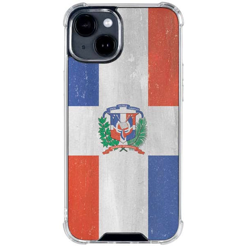Dominican Republic Flag Faded iPhone 15 Clear Case