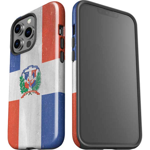 Dominican Republic Flag Faded iPhone 15 Pro Impact Case