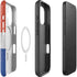 Dominican Republic Flag Faded iPhone 16 Plus Magsafe Impact Case