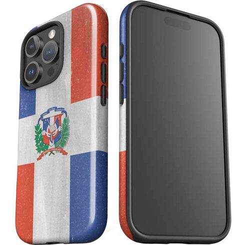 Dominican Republic Flag Faded iPhone 16 Pro Max Impact Case