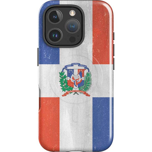 Dominican Republic Flag Faded iPhone 16 Pro Max Magsafe Impact Case
