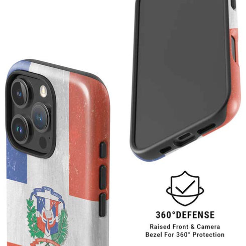 Dominican Republic Flag Faded iPhone 16 Pro Max Magsafe Impact Case