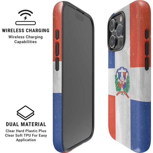 Dominican Republic Flag Faded iPhone 16 Pro Max Magsafe Impact Case