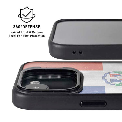 Dominican Republic Flag Faded iPhone 16e Kickstand Case