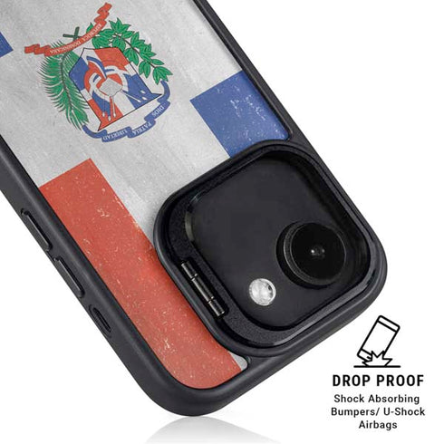 Dominican Republic Flag Faded iPhone 16e Kickstand Case