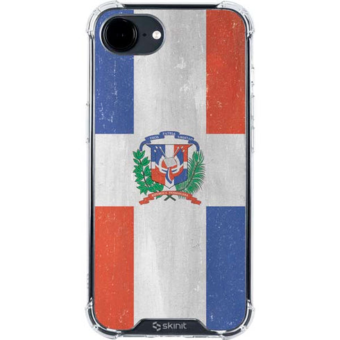 Dominican Republic Flag Faded iPhone 16e Clear Case