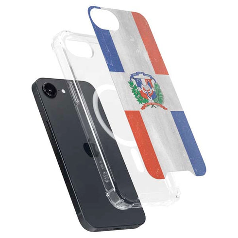 Dominican Republic Flag Faded iPhone 16e MagSafe Case