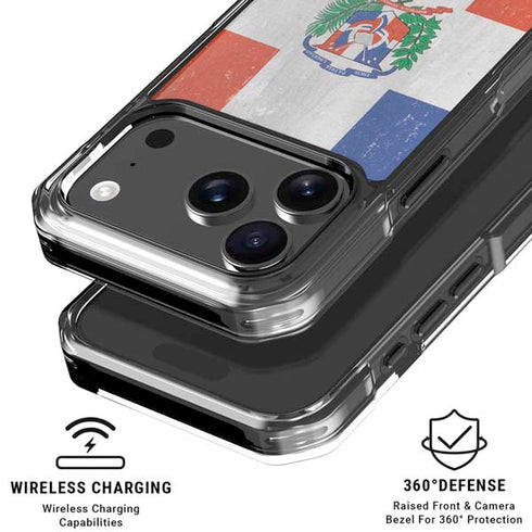 Dominican Republic Flag Faded iPhone 18 Pro Clear Case